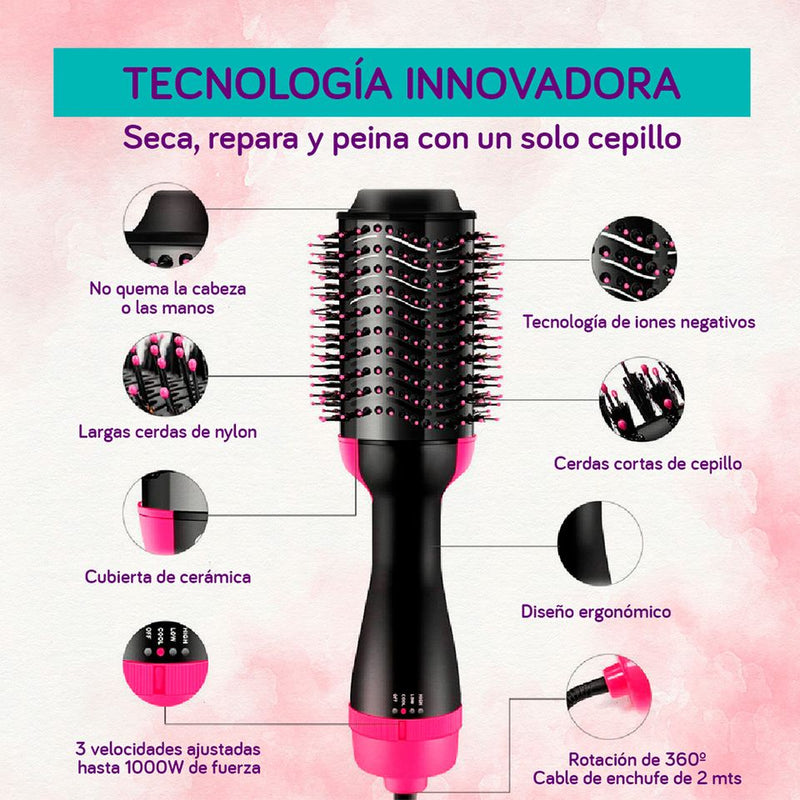 CEPILLO SECADOR 3 EN 1 l SECA-PLANCHA-ALISA CABELLO