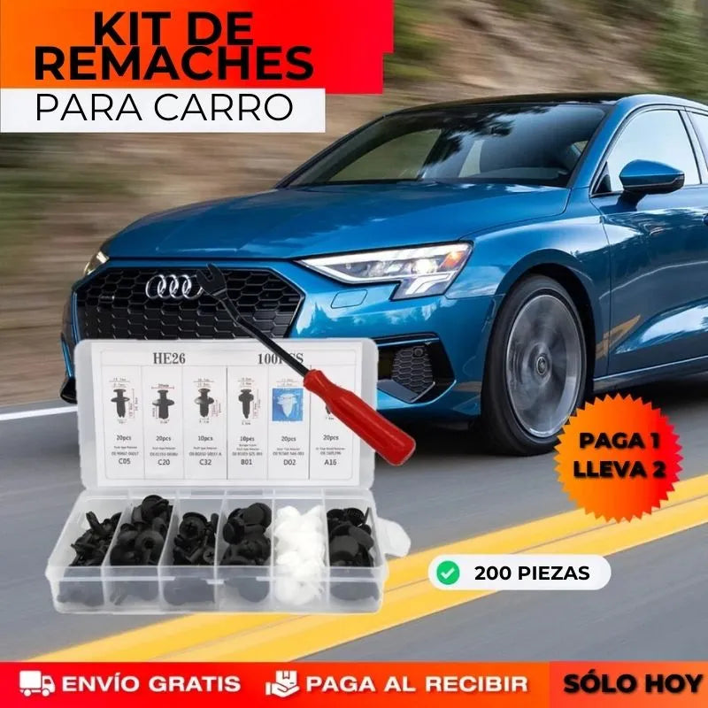 Kit de remaches para carros PAGA 1 LLEVA 2 + envio gratis