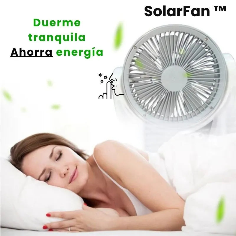 SolarFan ™ - Ventilador Solar + Iluminación + Powerbank Descuento 40%