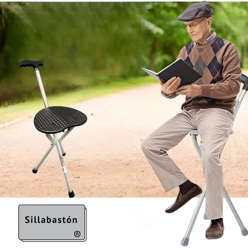 SillaBastón® plegable 3 en 1 + envío gratis y 50% de descuento