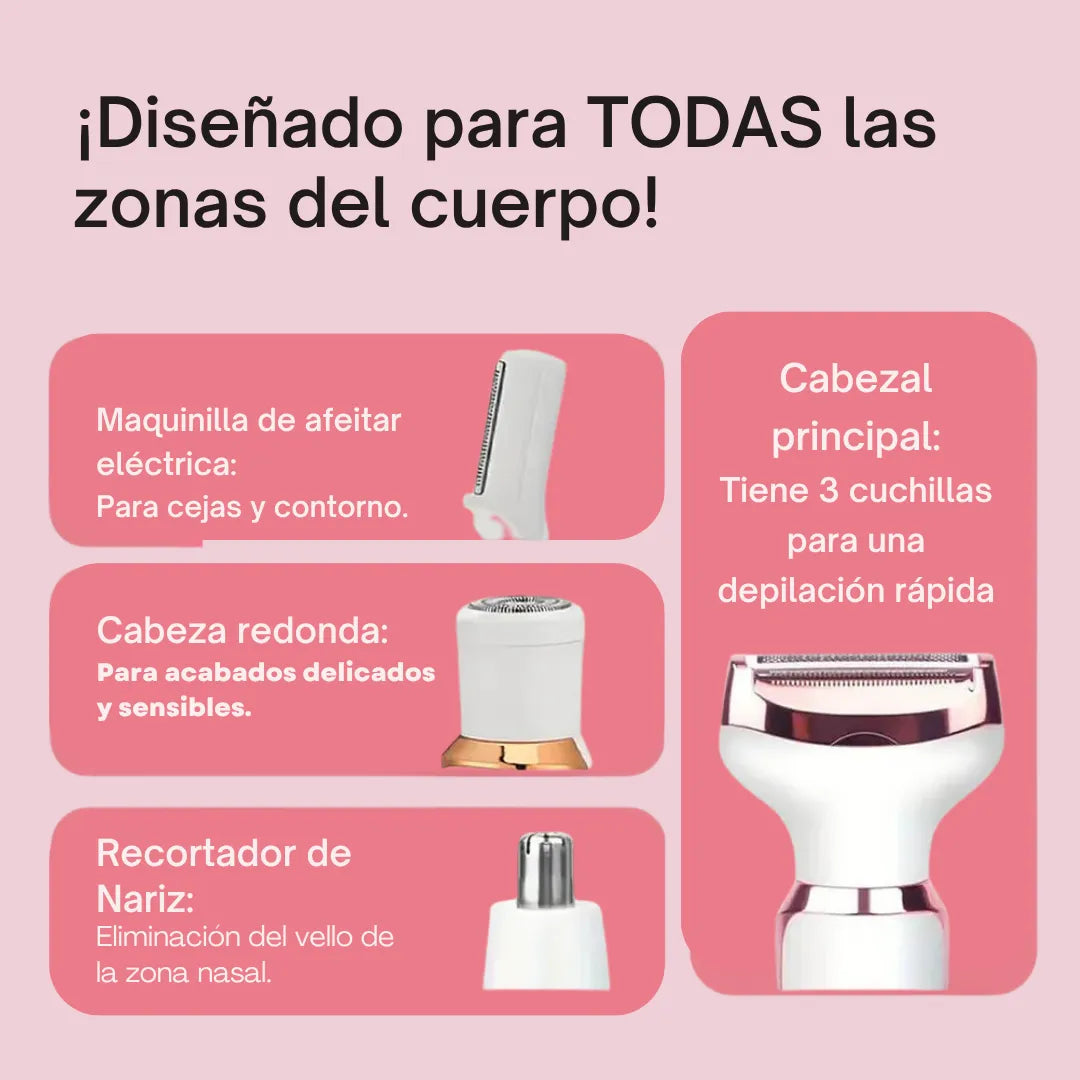 Depilador Electrico 4 en 1 Vibe ® 50% descuento