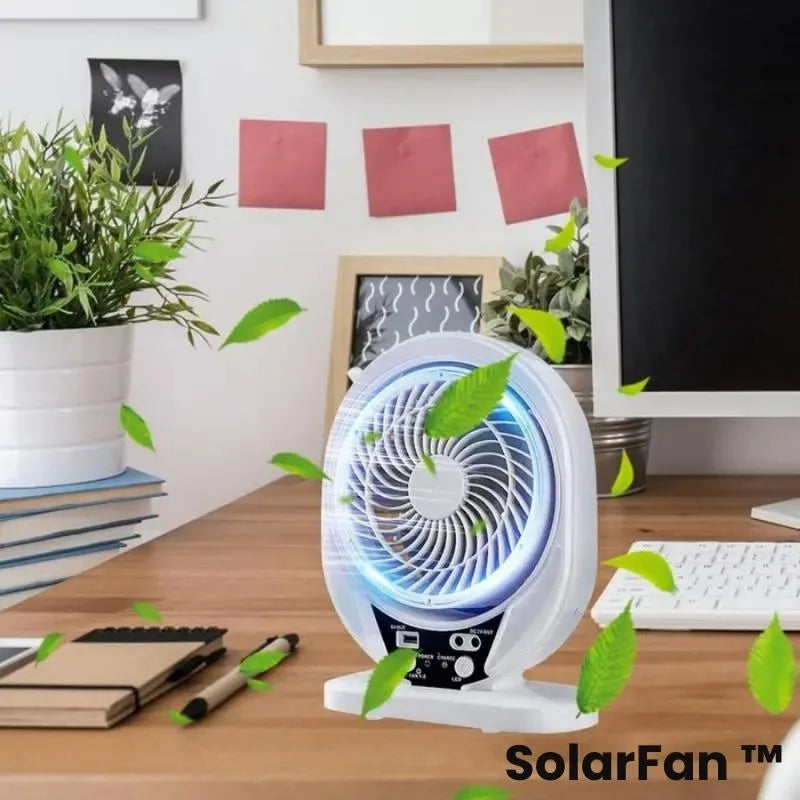 SolarFan ™ - Ventilador Solar + Iluminación + Powerbank Descuento 40%