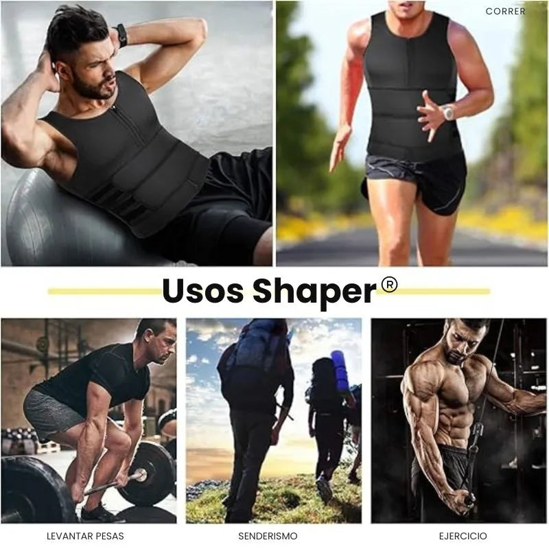 SHAPER SUDOR - Chaleco de compresión + Libro rutinas de ejercicio pdf + envio gratis