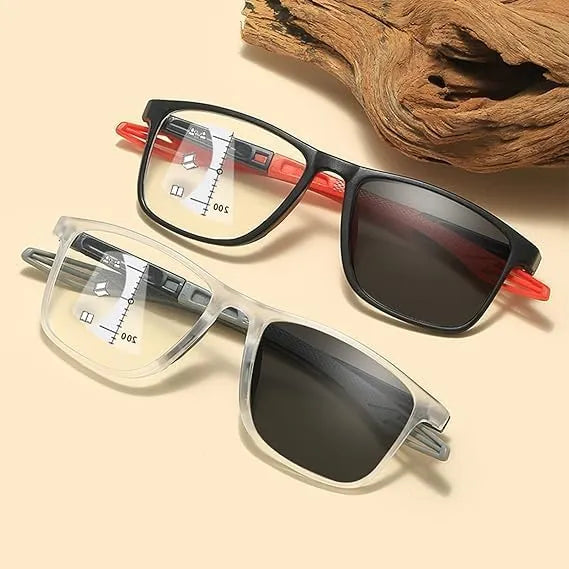 Lentes bifocales de montura cuadrada ultraligeras y anti-luz azul