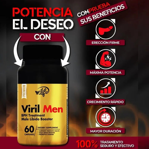 Viril Men x60™ Mejora en la cama + Libro Seducción Gratis