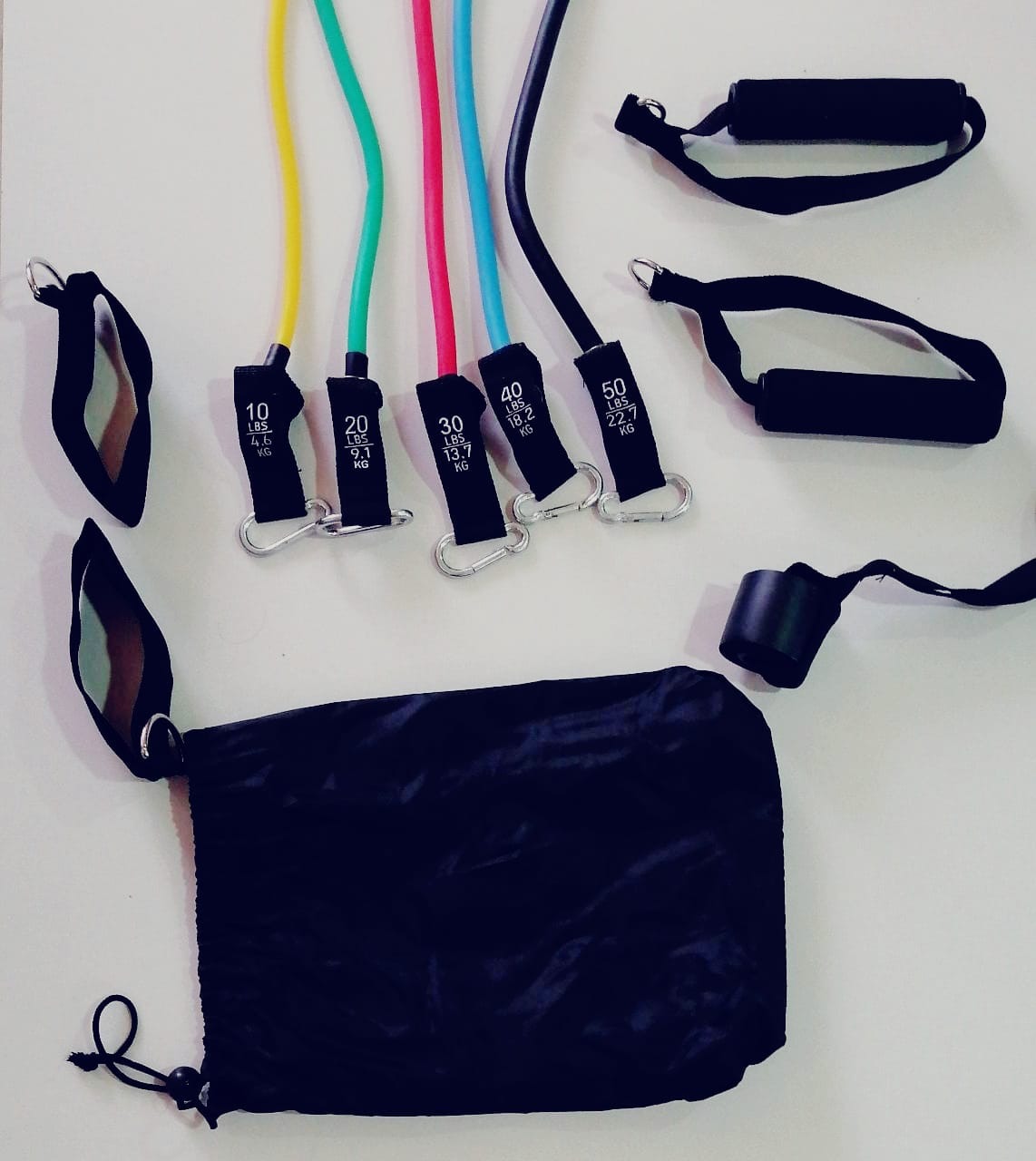 Gimnasio en Casa con Set de Bandas Tubulares | Fitness