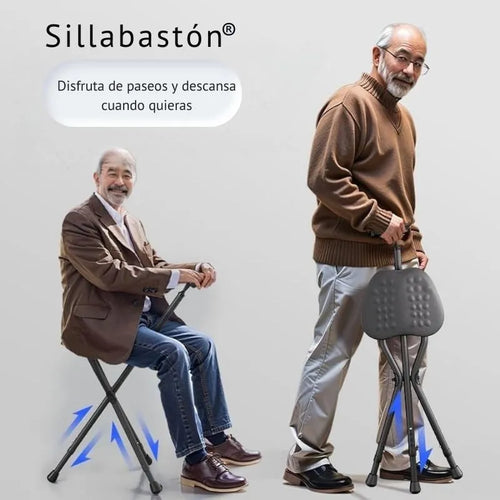 SillaBastón® plegable 3 en 1 + envío gratis y 50% de descuento