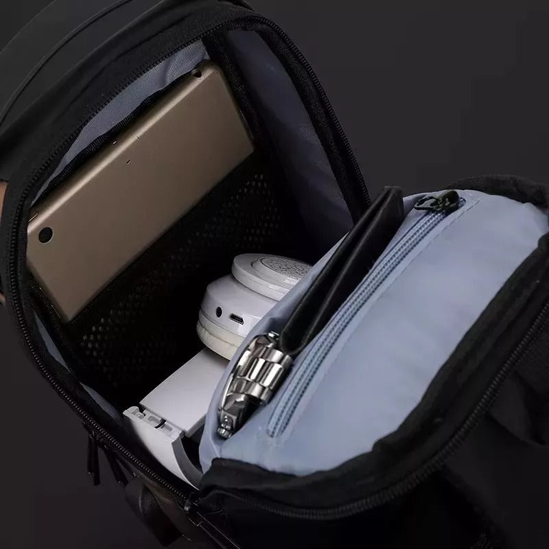 Bolso Cruzado Antirrobo Impermeable Con puerto Usb