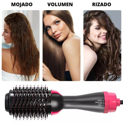 Cepillo Alisador 3 en 1 - Seca y Peina el Cabello 50%Descuento