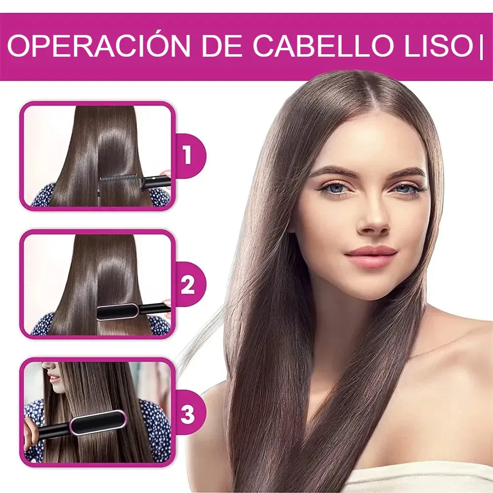 Cepillo Alisador 2 en 1 - Seca y Peina el Cabello 50%Descuento