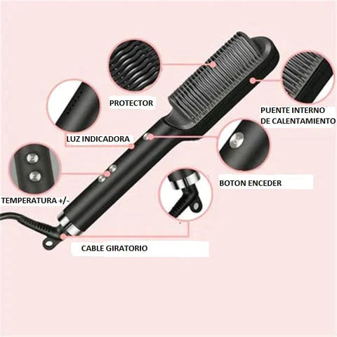 Cepillo Alisador 2 en 1 - Seca y Peina el Cabello 50%Descuento