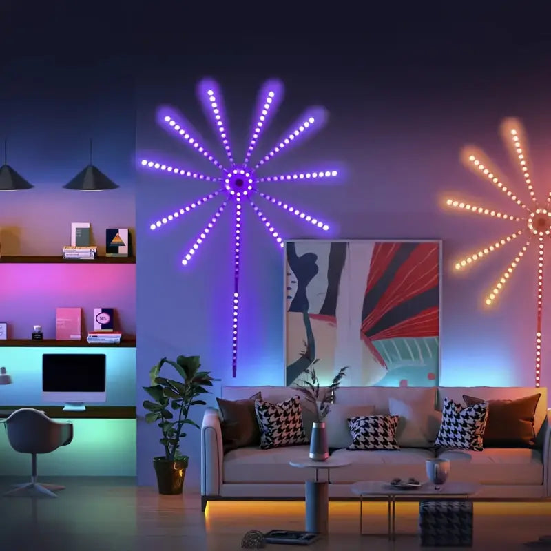 Luces Inteligentes con Sensor de Sonido - Efecto Fuegos Artificiales R