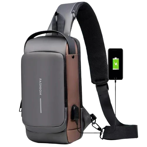 Bolso Cruzado Antirrobo Impermeable Con puerto Usb