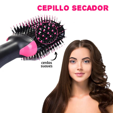 Cepillo Alisador 3 en 1 - Seca y Peina el Cabello 50%Descuento