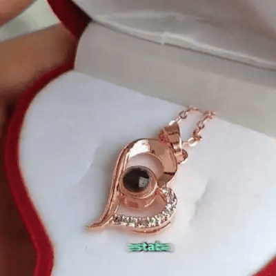 Collar Te Amo 100 Idiomas Baño Oro 18K+ Gratis envío + caja Regalo