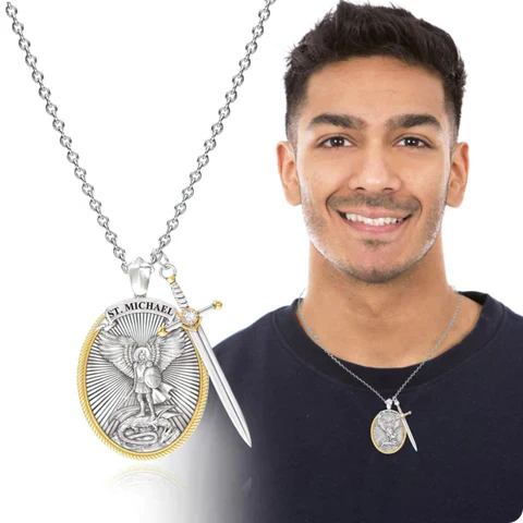Cadena Arcangel San Miguel + Caja de Regalo y envio gratis