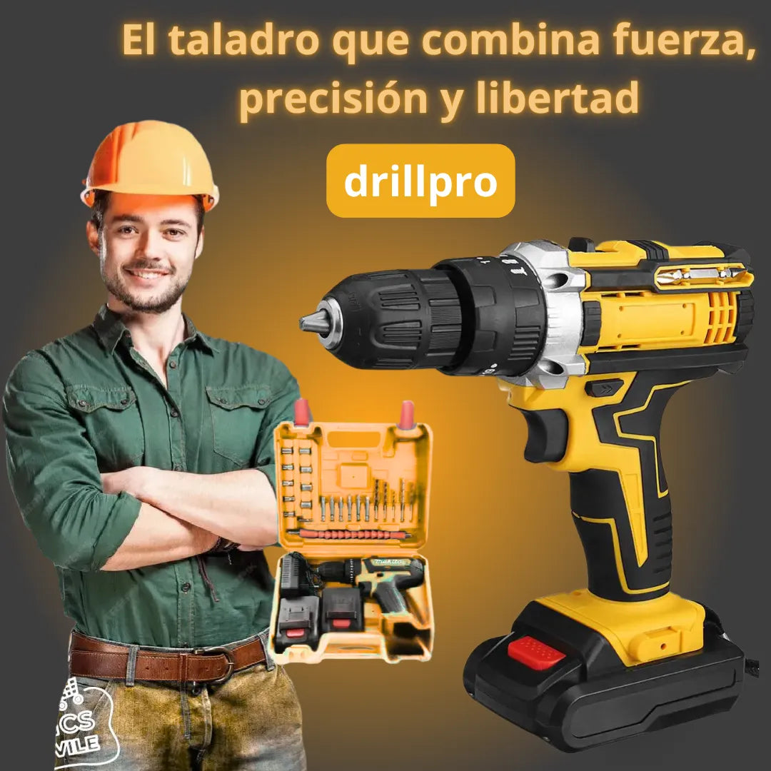Taladro Inalambrico + Gratis 2  Baterias y Maleta