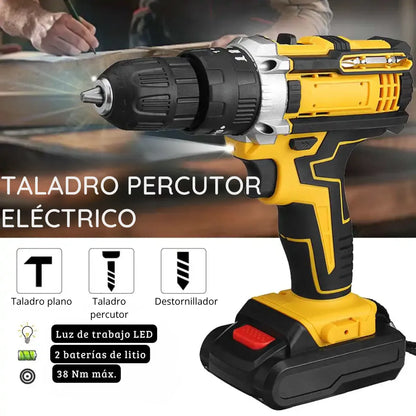 Taladro Inalambrico + Gratis 2  Baterias y Maleta