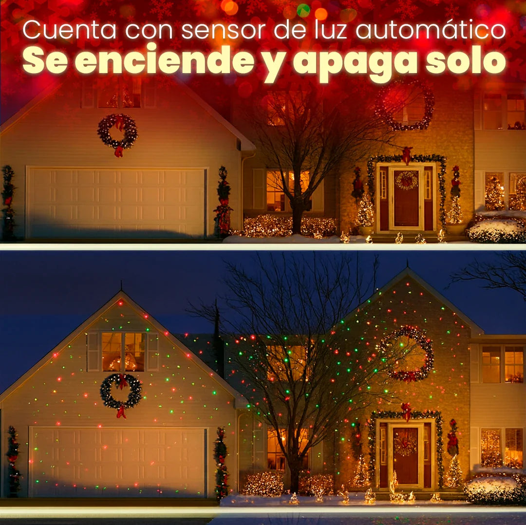 Proyector de Luces Navideñas Para Exteriores - Apagado Automático
