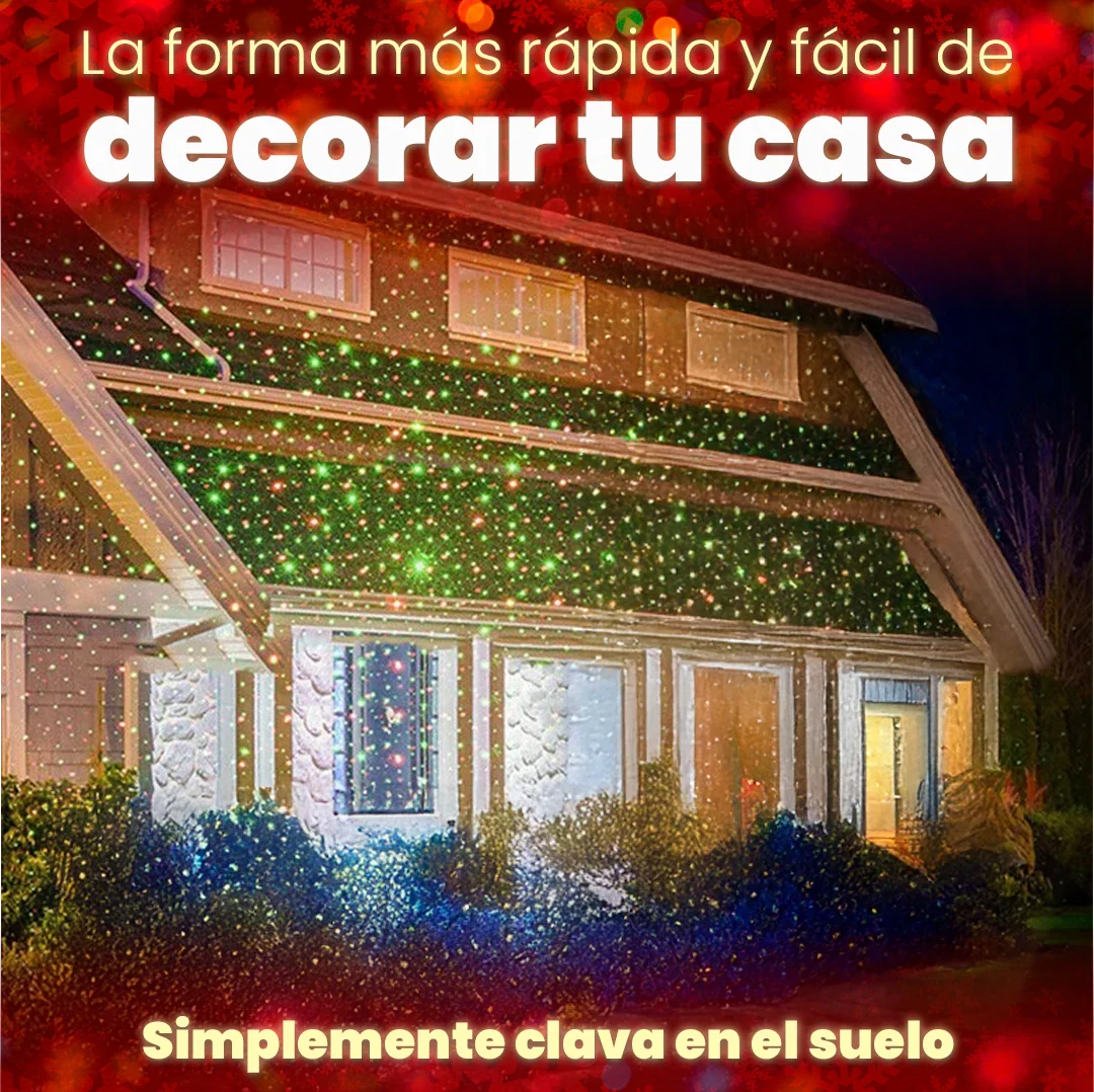 Proyector de Luces Navideñas Para Exteriores - Apagado Automático