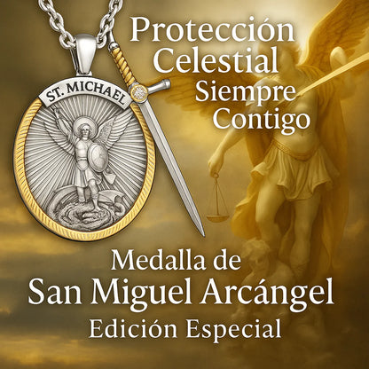 Cadena Delux Arcangel San Miguel + Caja de Regalo y envio gratis