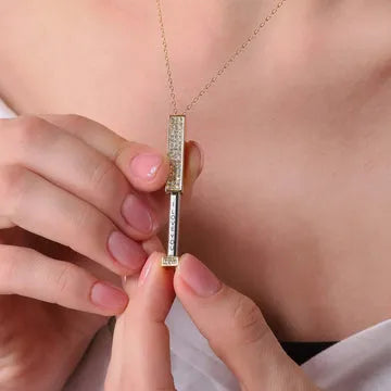 Collar Con Mensaje Te amo  Bañado en Oro 18K + envío gratis + Caja de Regalo