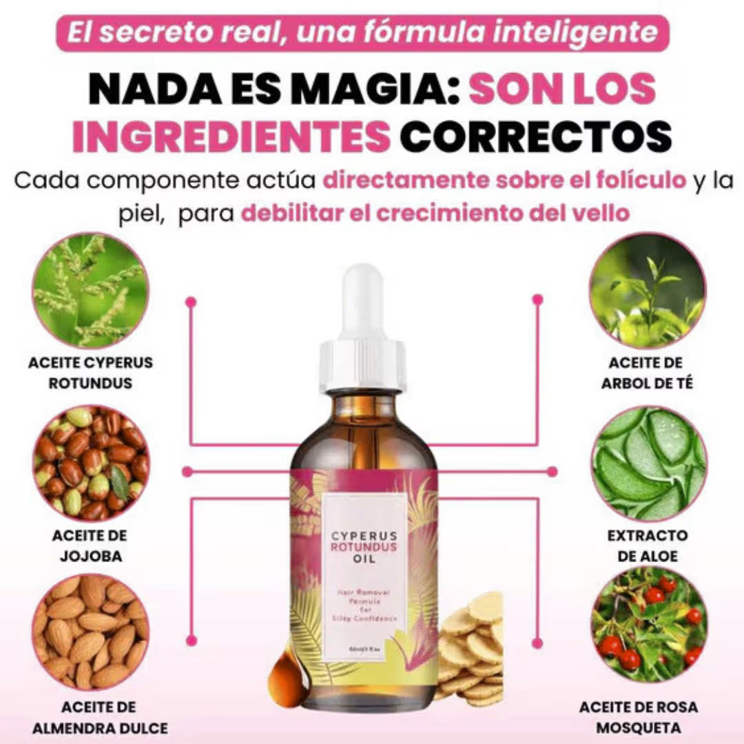 Aceite de Cyperus para Depilación Natural