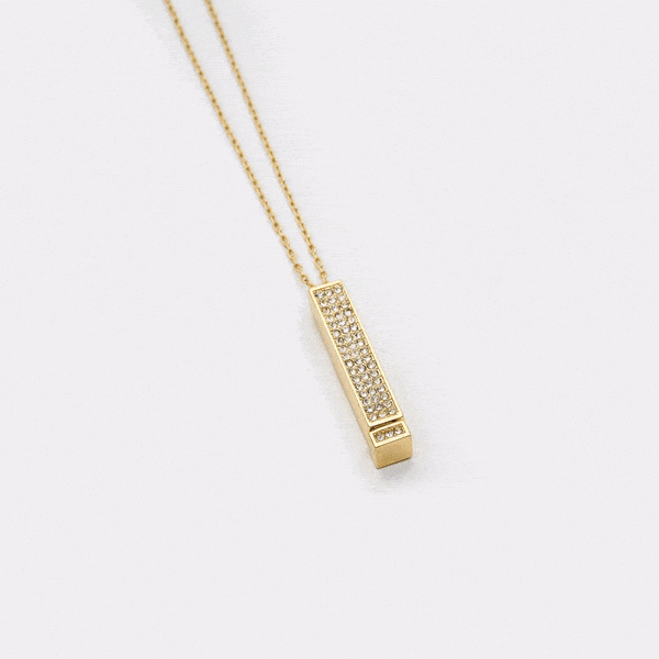 Collar Con Mensaje Te amo  Bañado en Oro 18K + envío gratis + Caja de Regalo