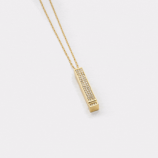 Collar Mensaje Secreto I love You  Baño Oro 18K + envío gratis + Caja de Regalo