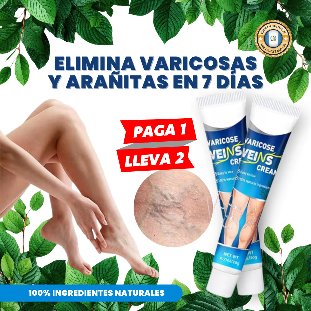 Veins - Tratamiento Venas Varicosas - 100% NATURAL - 2X1