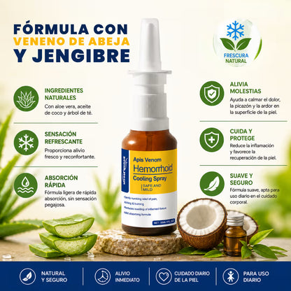 Spray para hemorroides, Efecto Calmante Inmediato Para Molestias
