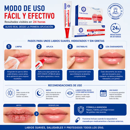 Reparación de labios secos y agrietados