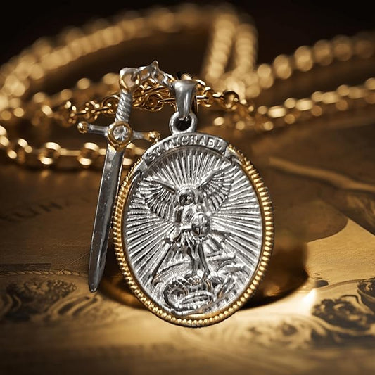 Cadena Arcangel San Miguel + Caja de Regalo y envio gratis