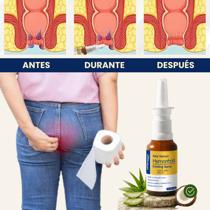 Spray para hemorroides, Efecto Calmante Inmediato Para Molestias
